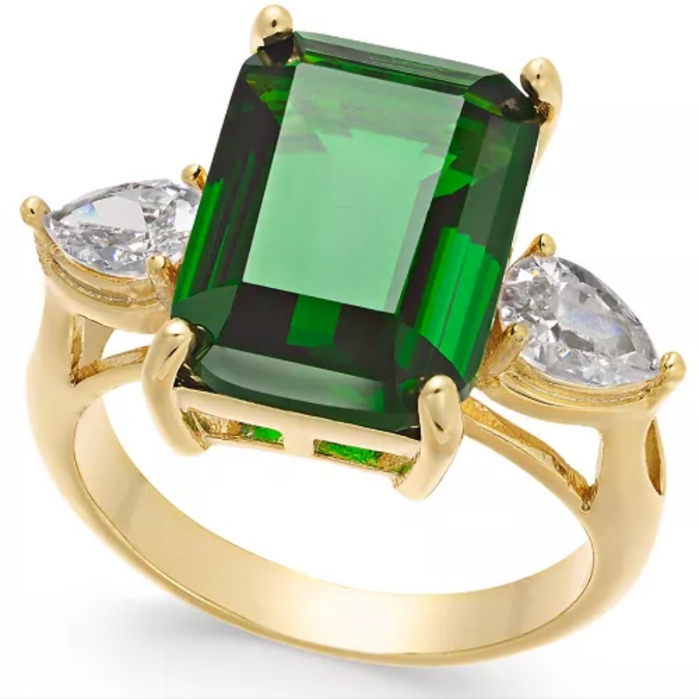 Charter Club Elegant Green and Gold Women's Ring